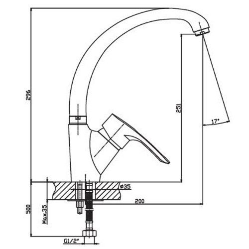 Змішувач для кухні HAIBA HANSBERG 011 HB0203 | Зображення 1