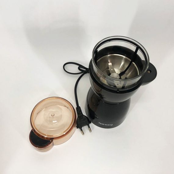 Кофемолка для помола зерен кофе Rainberg RB-2206 600 Вт, Кофемолка для перца Машина молоть кофе GJ-45 | Зображення 4