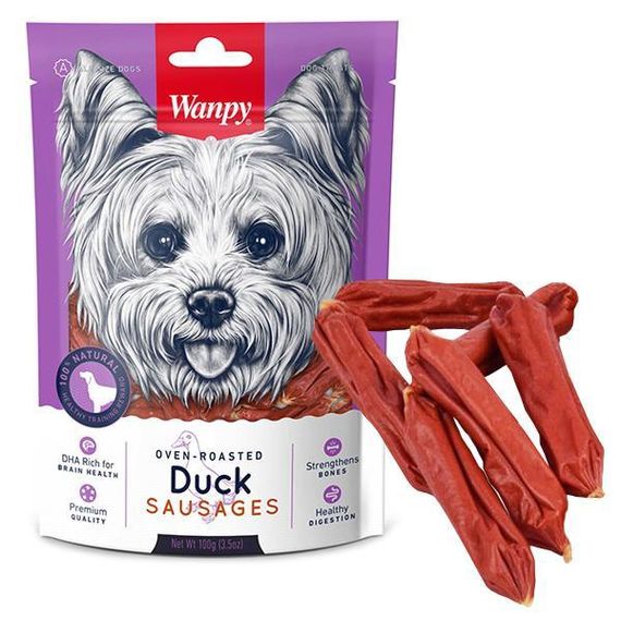 Wanpy Duck Sausages ванпи сосиски з качкою ласощі для собак 0.1кг