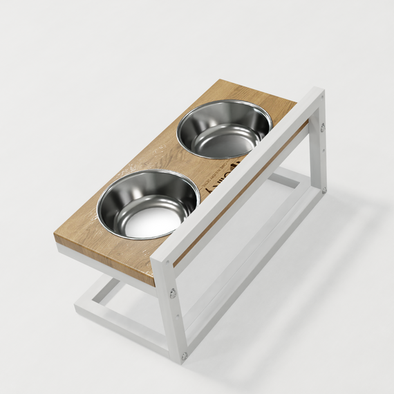 Миски на подставке с регулировкой высоты Hollky Flex S FS-422523-WHNT | Зображення 3