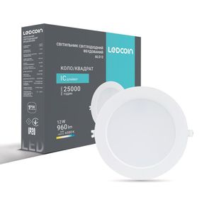 Світлодіодний вбудований світильник Ledcoin AL512 12Вт 6500K
