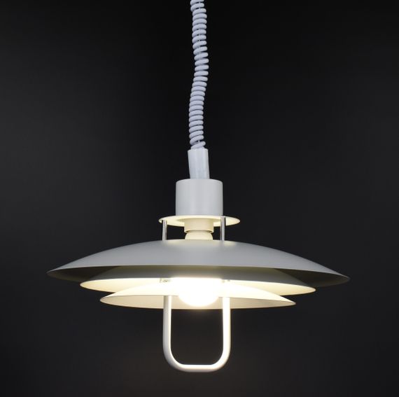 Люстра підвісна на 1 лампочку 27106 Білий 60-170х38х38 см. | Зображення 9