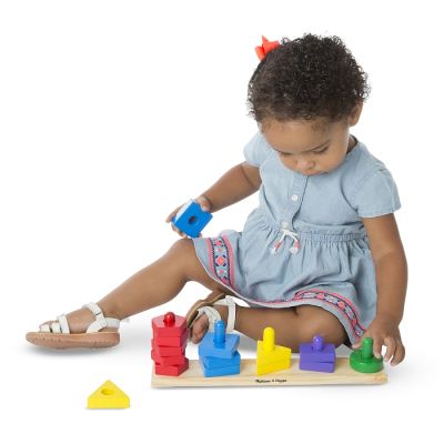 Розвиваюча іграшка Melissa&amp;Doug дерев&apos;яні пірамідки на платформі (MD10379) | Зображення 2