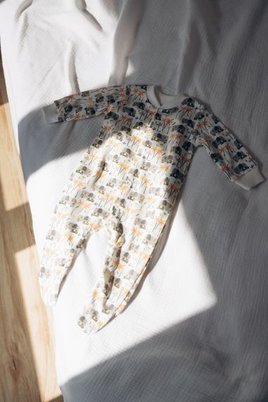 Чоловічки інтерлок принт Слоники від 1 до 18 месяців 74