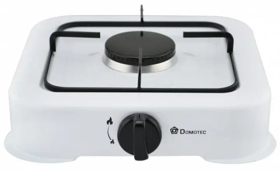 Плита газова настільна газова таганок Domotec MS 6601 біла