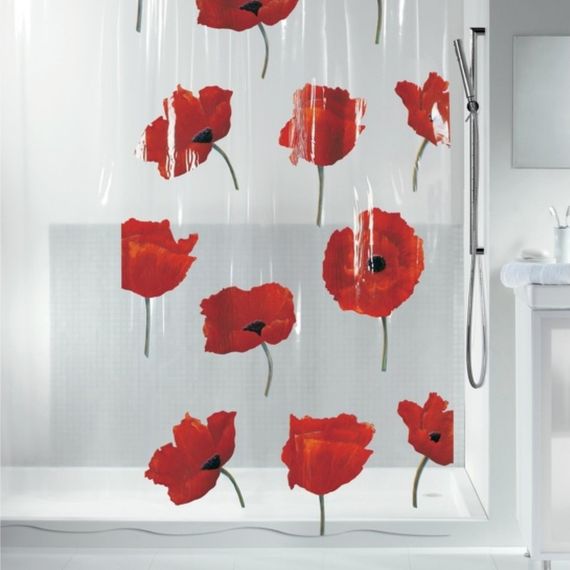 Шторка для ванной и душа Spirella Poppy 180x200 см, водоотталкивающая PEVA, 10.42344