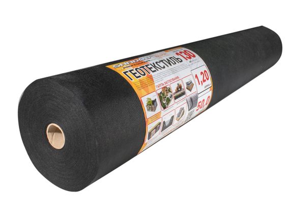 Геотекстиль (130 г/м2) 1.2*50 чорний геотекстиль садовий