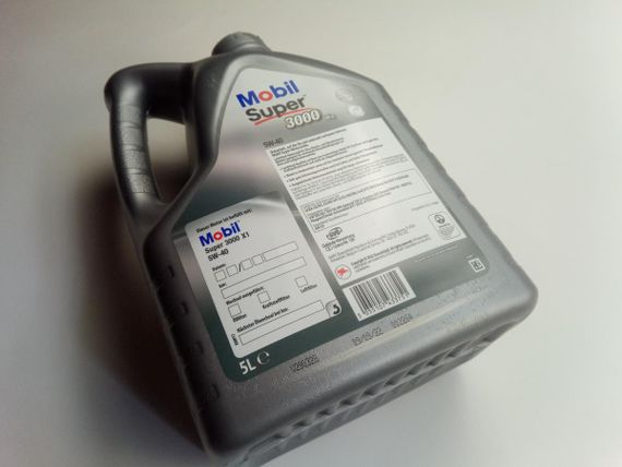 Олива моторна 5W-40 синтетична MOBIL Super 3000 X1 5 л. (150565) | Зображення 1