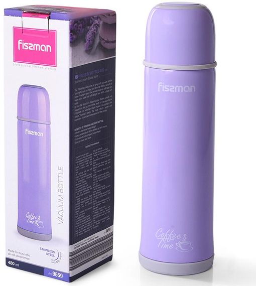 Термос Fissman Ayge Lilac 480мл з нержавіючої сталі | Зображення 2
