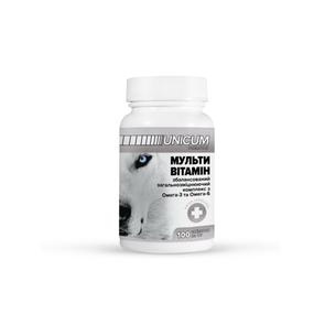 Вітаміни UNICUM premium для собак мультивітамін 100табл. 100г/10
