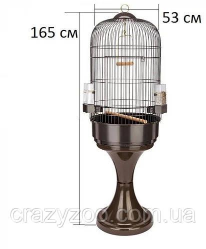 Клітка для середніх та великих птахів Ferplast Max 6 Antique Brass коричнева Ø53x165 см 55025502 | Зображення 3
