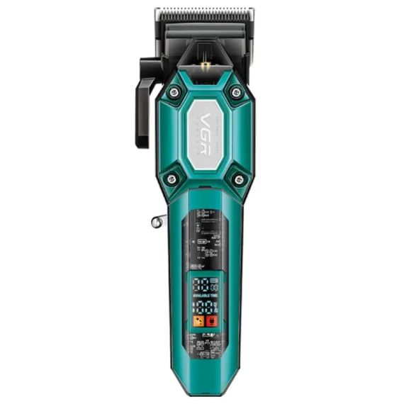 Машинка для стрижки (clipper) VGR V-600 Green, 6 насадок, регулятор высоты, LED display, 7000 RPM | Зображення 2