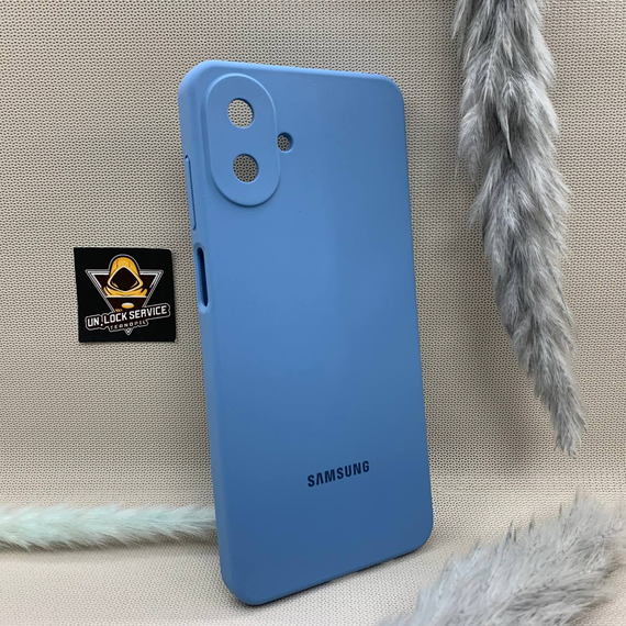 Чохол з логотипом для Samsung Galaxy A07 | Протиударний | Soft Touch | Блакитний