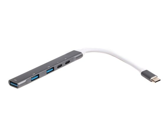 Хаб USB 3.0 Maxxter HU3C-4P1PD-01 | Зображення 1