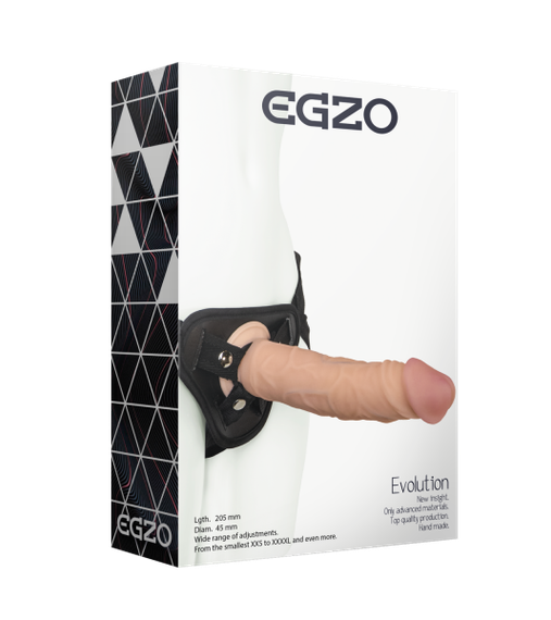 Страпон жіночий EGZO Evolution, Телесный