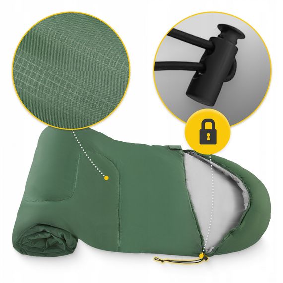 Спальний мішок (спальник) ковдра Mountain Goat Standard 2 в 1 MG0015 8 ...+20°C R Olive/Grey (P-5905973400961) | Зображення 6