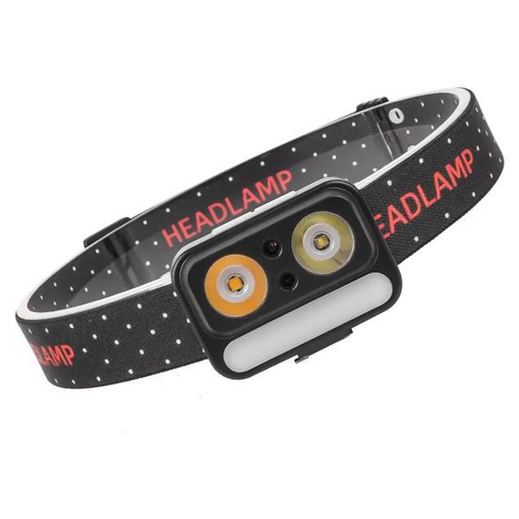 Ліхтар налобний з LED діодами XPG White, XPG Yellow та 5 SMD червоними, сенсорним керуванням, Li-Ion акумулятором, зарядкою через USB Type-C XPRO 2069 (47463-2069_171) | Зображення 2