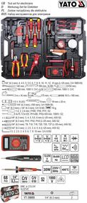 Набір інструменту інструментів для електриків 68 шт YATO-39009