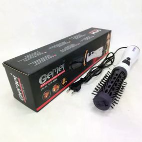 Фен-щетка для волос GEMEI GM-4826 1000W • Вращающийся фен-браш для сушки, укладки, объема и создания естественной волны