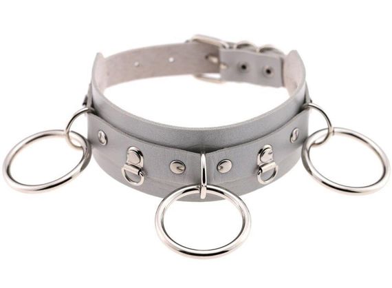 Чокер-ошейник SKN-AS10 GREY sexstyle