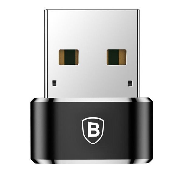 Перехідник Baseus USB Male To Type-C Female Adapter Converter 3A (CAAOTG-01) Чорний | Зображення 2