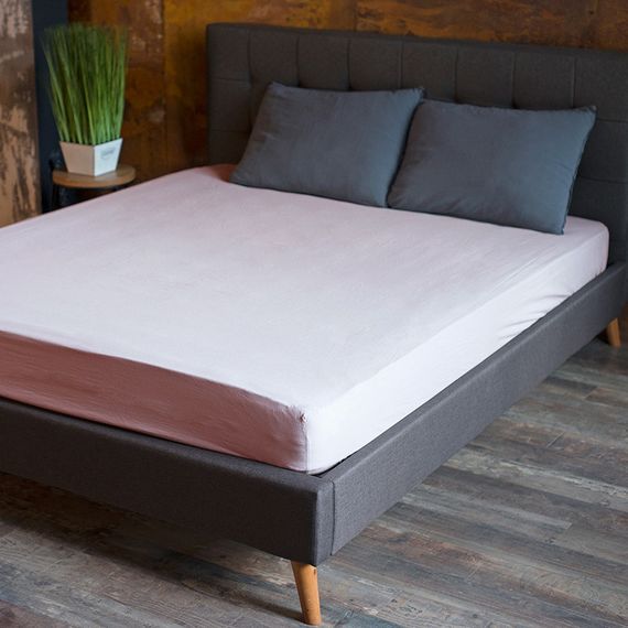 Простирадло на гумці SoundSleep Stonewash Adriatic pastel pink 160х200х30 см пастельно-рожеве (2800004760874)