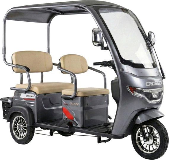 Електротрайк Crosser TR-7 1000W 72V 24Ah, 3 місця, до 60 км, з дахом та кофром, триколісний електроскутер | Зображення 2