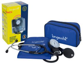Механічний тонометр Longevita LS-5 (стетоскоп вбудований в манжету) (LS-5)