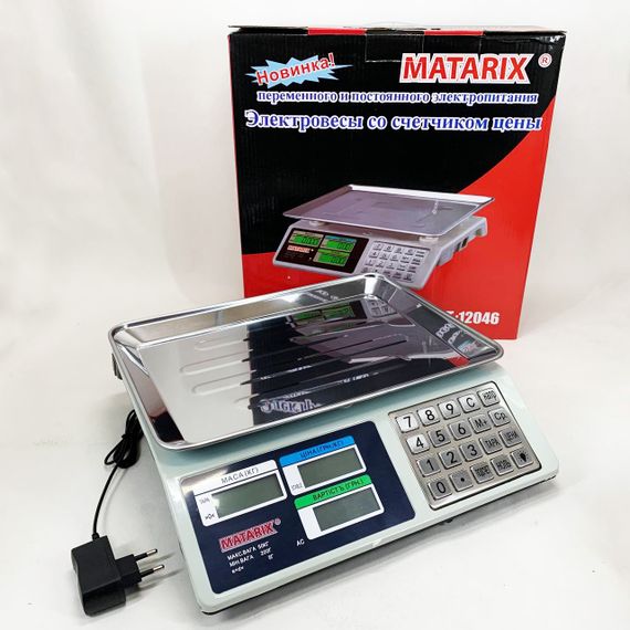 Ваги торговельні електронні з лічильником ціни на 50кг Matarix MX-414 | Зображення 4