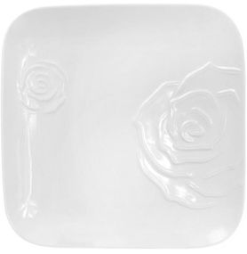 Набір 2 порцелянові підставні тарілки "White Rose" 30x30см (білий фарфор)
