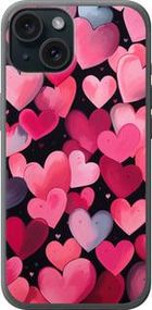 Чохол на iPhone 15 Сердечка 4 із силікону FCh_019977