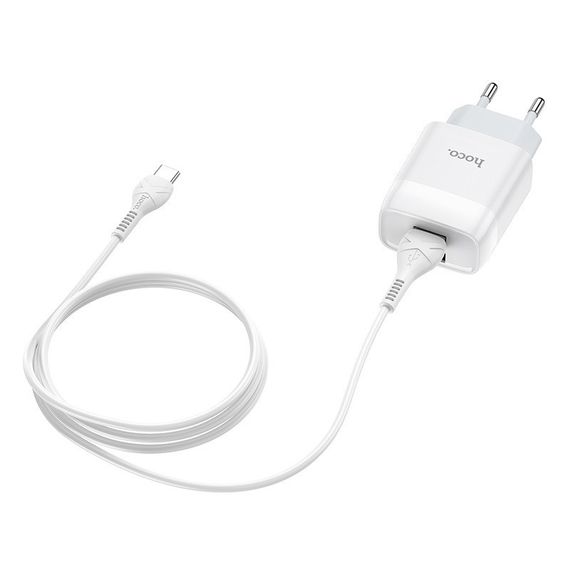 СЗУ Hoco C73A Glorious 2.4A (2USB-A) + кабель USB to Type-C Белый | Зображення 3