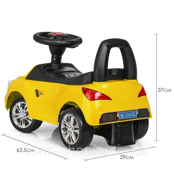 Каталка-толокар Bambi M 3147C-6 Желтый музыкальный | Зображення 2