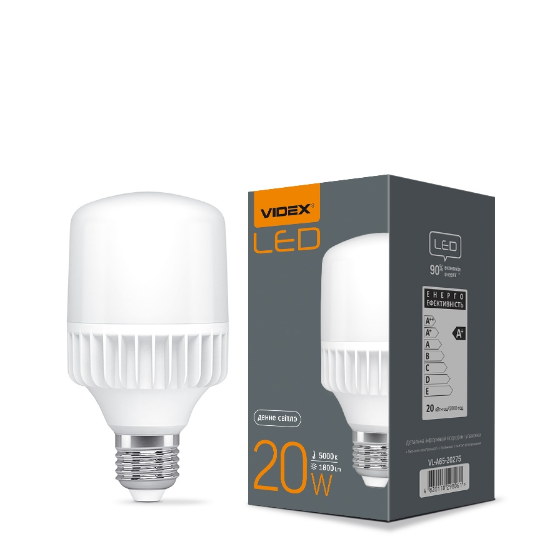 Лампа A65 20W E27 5000К 220V LED Videx