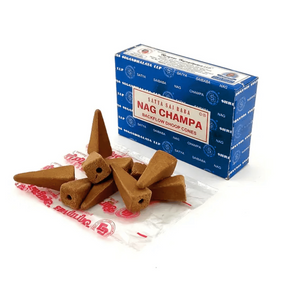 Ароматичні конуси зворотного потоку  Наг Чампа 10 шт. в уп. Satya 8904234408101