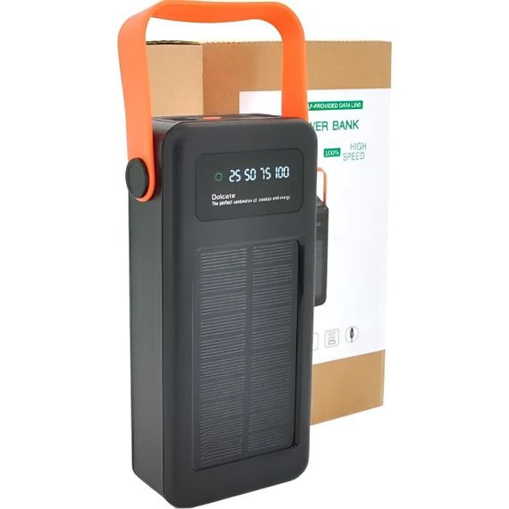 Повербанк NEW на солнечной батареи 50000 mAh c USB и встроенными кабелями PowerBank JS-635CX | Зображення 2