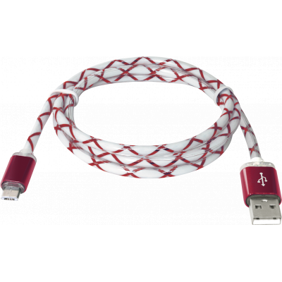 Дата кабель USB08-03LT USB - Micro USB, RedLED backlight, 1m Defender (87556) | Зображення 1