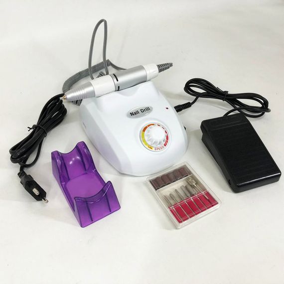 Фрезер для манікюру та педикюру Drill Pro Nail Drill, 30000 об/хв, фрезер для нігтів. Колір: білий | Зображення 1