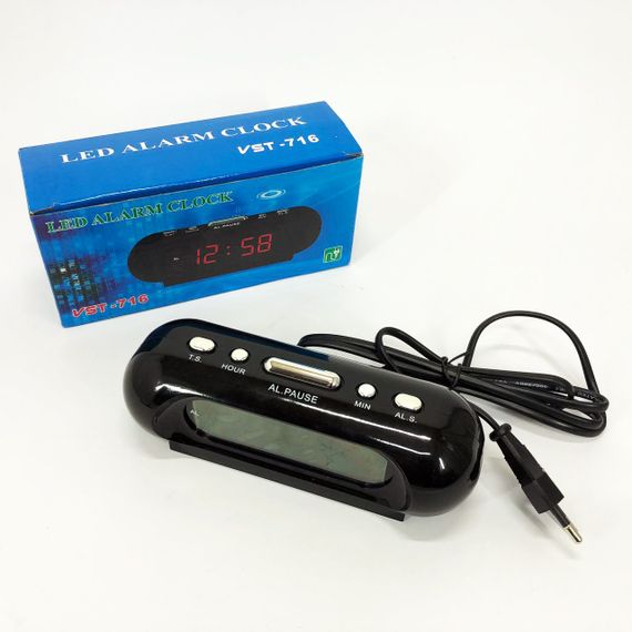 Настільний годинник з яскравими цифрами, Годинник зі світловим табло Настільний з будильником KV-28 | Зображення 5