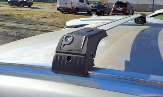 Багажник (поперечины) на интегрированные рейлинги Skybar V2 120 см (2 шт) Черный для Dacia Lodgy 2012-2022 гг | Зображення 1