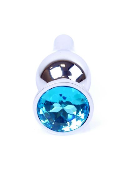 Анальна пробка - Jewellery Silver Long Plug Light Blue | Зображення 2