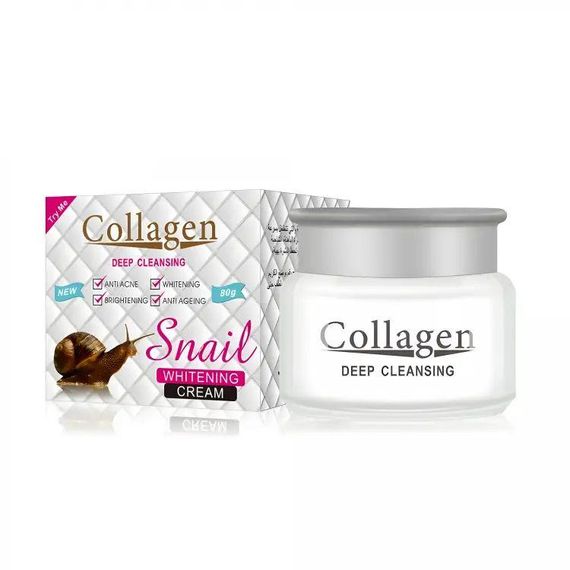 Колагеновий крем для обличчя Collagen Deep Cleansing з муцином равлика, 80гр | Зображення 1