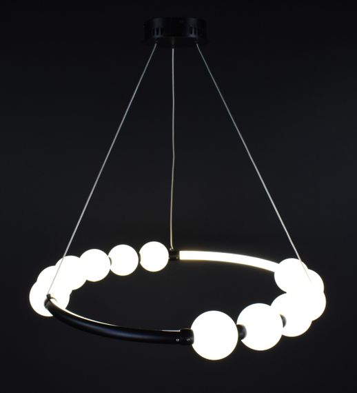 Люстра світлодіодна підвісна LED світильник для квартири на стелю лед 27725 Чорний 25-140х62х62 см. | Зображення 2