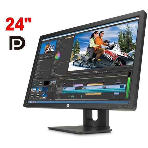 Монитор HP Z24i / 24" (1920x1200) IPS / 1x DisplayPort, 1x DVI, 1x VGA, 5x USB 2.0 / VESA 100x100 / Pivot б/у