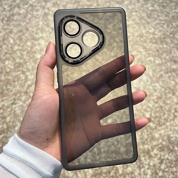 М'який силіконовий чохол зі склом на камеру для Xiaomi Redmi 13 колір Чорний | Зображення 2