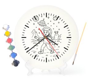 Дитячий набір для творчості годинник розмальовка Космос 30 см (Г0045)