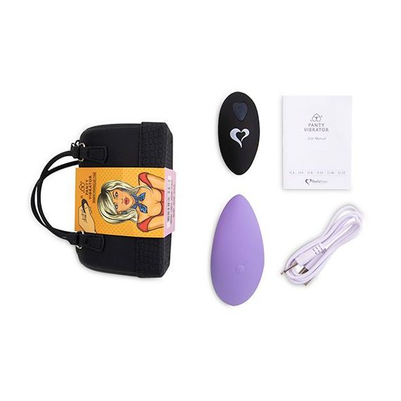 Вібратор в трусики FeelzToys Panty Vibrator Purple з пультом ДК, 6 режимів роботи, сумочка-чохол | Зображення 5