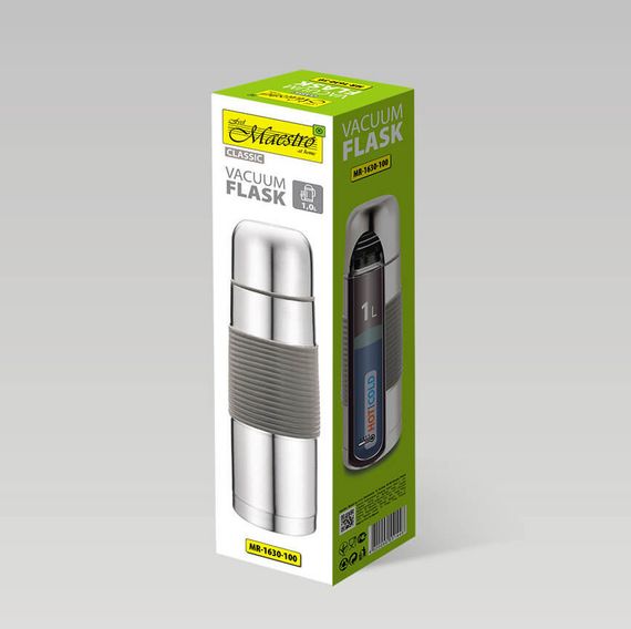 Термос із нержавіючої сталі Maestro MR-1630-100 1 л термопляшка Маестро | Зображення 5