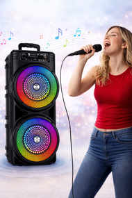 Колонка Bluetooth Wireless Speaker TTD-2807 / Портативна караоке-колонка з RGB-підсвічуванням