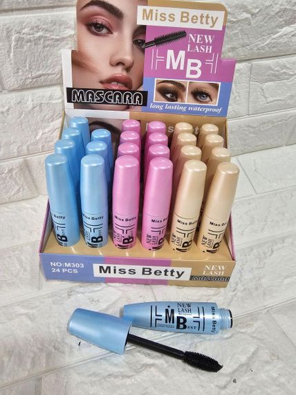 Туш для вій із силіконовим пензликом Miss Betty New Lash